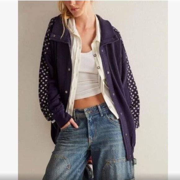 Free People Sweaters - Free People We The Free Heritage Track Jacket NEW